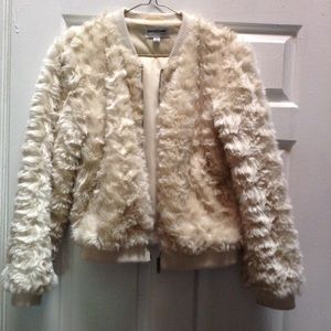 Coffee shop fur jacket